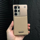 Case Samsung Minimalista em Couro Anti Impacto