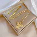Colar Feminino Espírito Santo Banhado a Ouro 18k