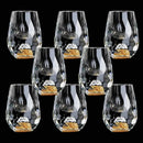 Copo Diamante Luxo com Fundo Duplo e Lascas Douradas para Baijiu, Licor, Cachaça, Tequila e Shots