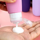 Kit 4 Frascos de Silicone para Viagem – 90ml Antivazamento